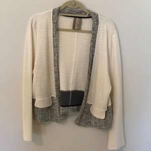 Anthropologie / Dolan cream knit soft blazer Sz L